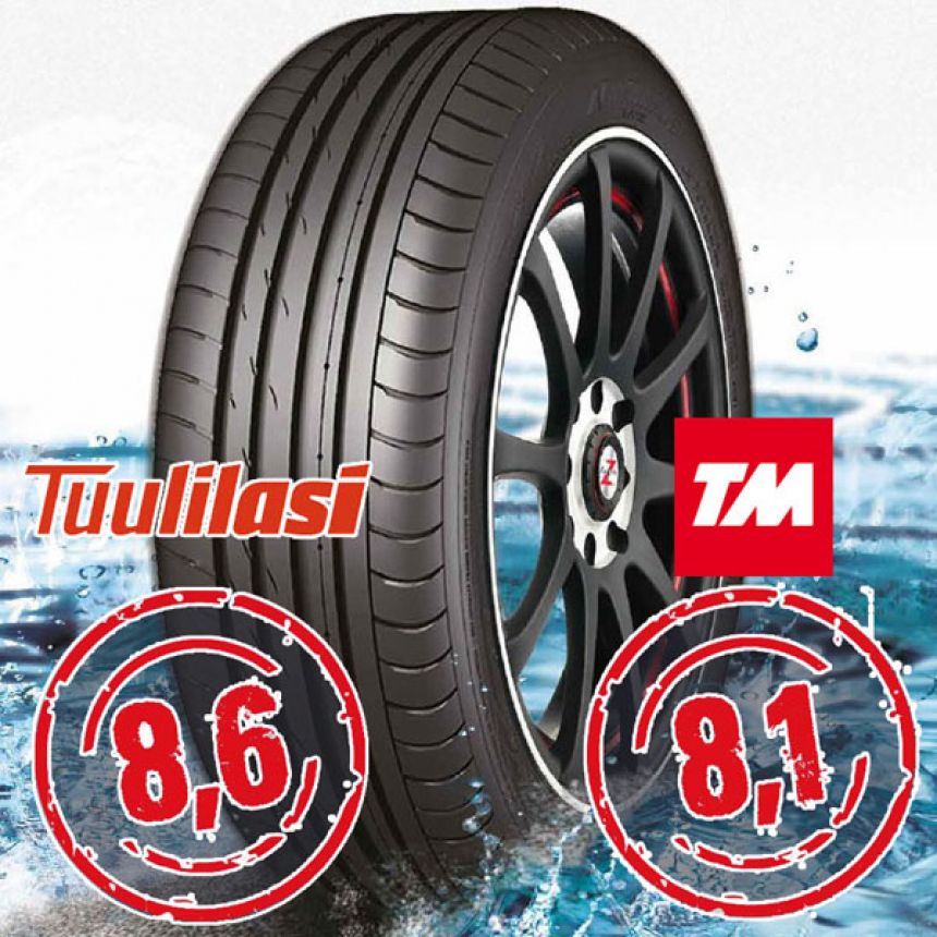 Sportnex AS-2+ TM- ja Tuulilasi-testimenestys, Nopeusluokka Y 225/45-17 Y